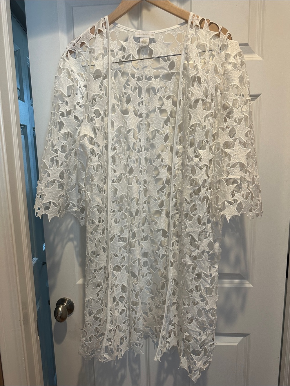 House of Harlow 1960 White Star Cutout Tunic Kimono - One Size - Brand New!